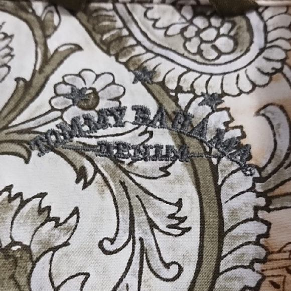 Western Snap Down Cowboy Rodeo Shirt Wood Snaps Natural Cotton Paisley Print - Picture 8 of 13